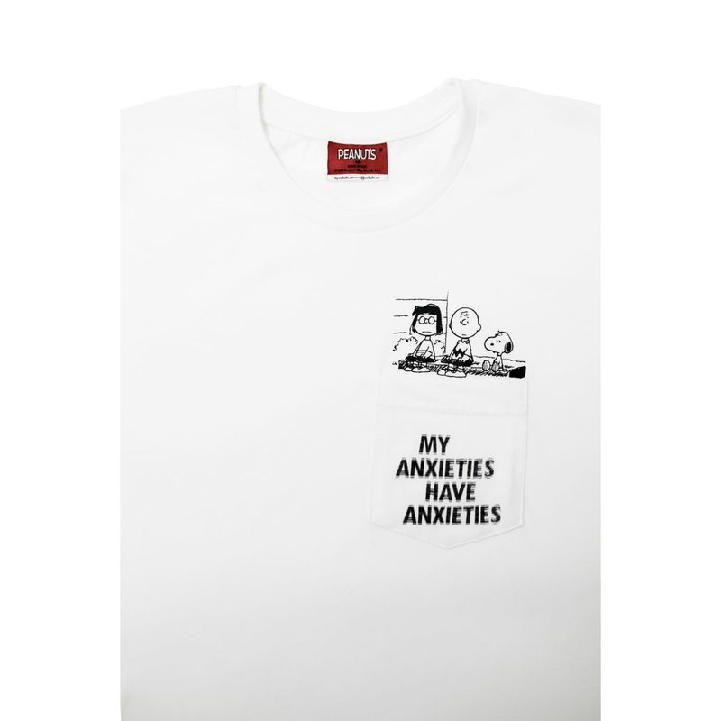 Exhale Anxious Peanuts Unisex T-Shirt White