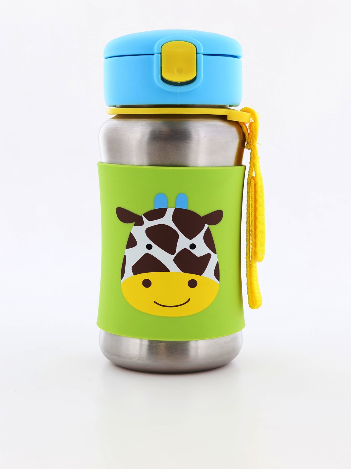 Skip Hop Zoo Stainless Steel Straw Kids Water Bottle Giraffe 350ml