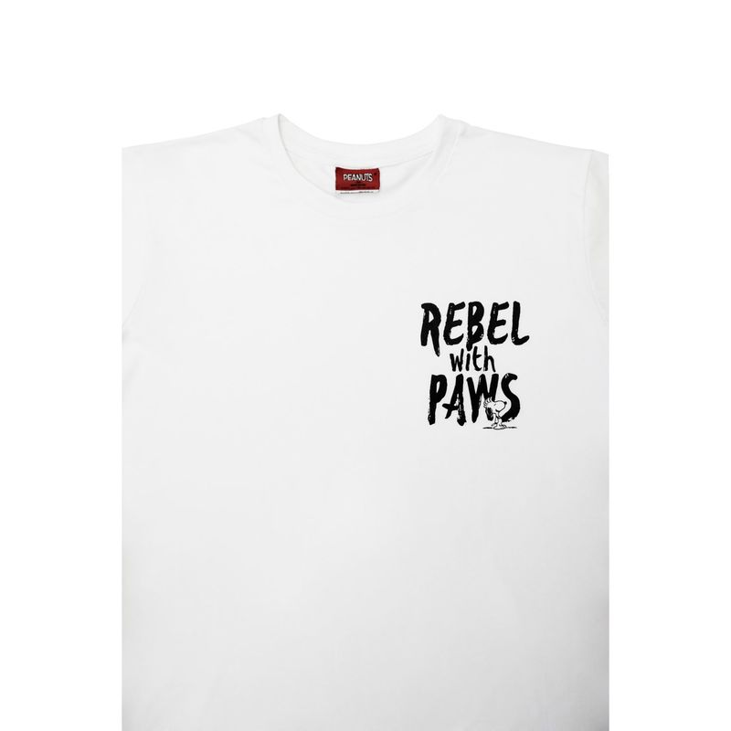 Exhale Rebel With Paws Unisex T-Shirt White