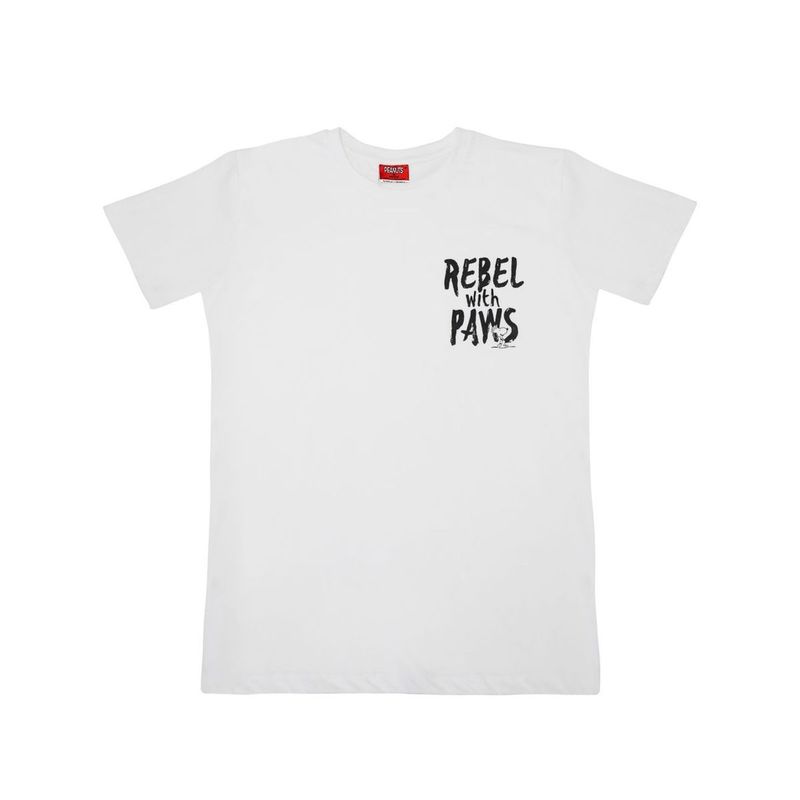 Exhale Rebel With Paws Unisex T-Shirt White