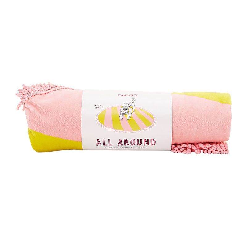 Ban.do All Around Giant Beverly Stripe Daffodil/Cameo Towel