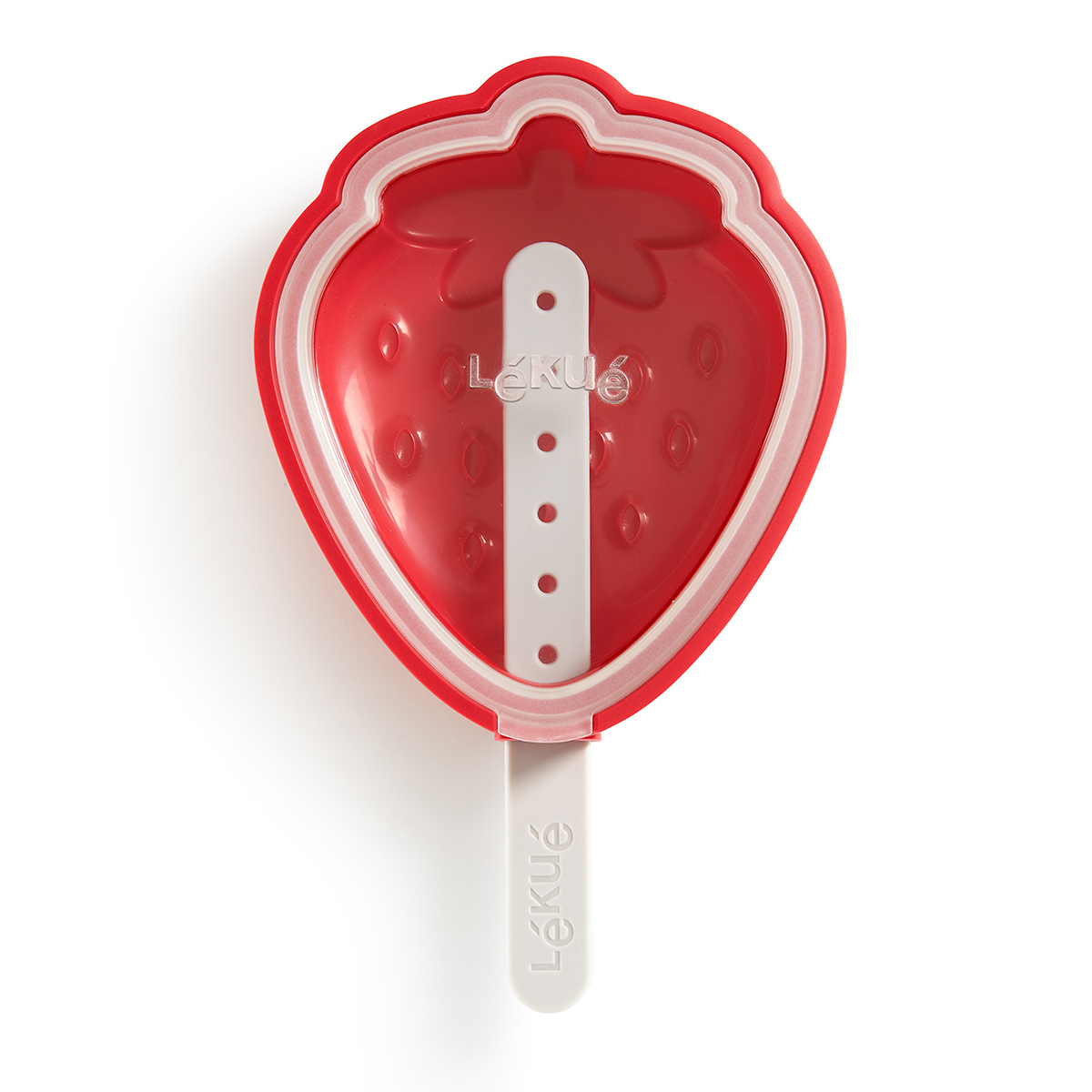 Lekue Strawberry Popsicle Mold - Red