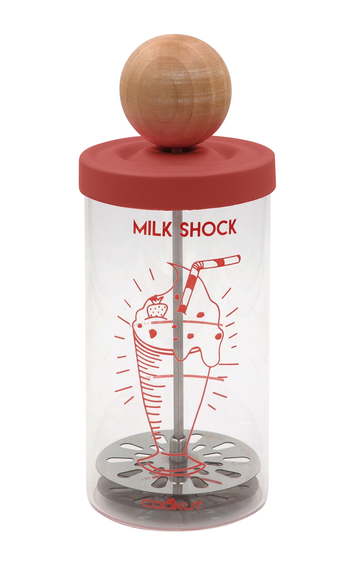 Cookut Milkshock Milkshake Shaker with 2 Glasses and Straws