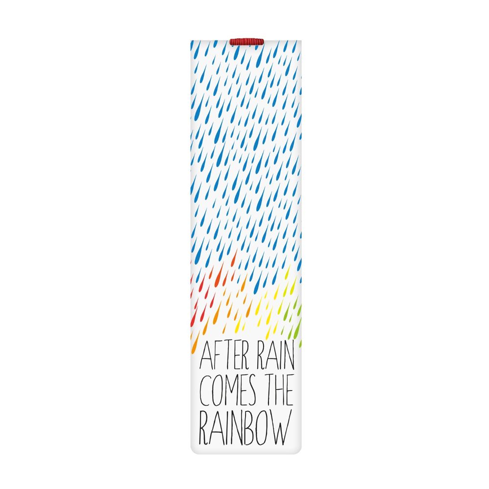 Legami Booklovers Collection Bookmark After The Rain Comes The Rainbow