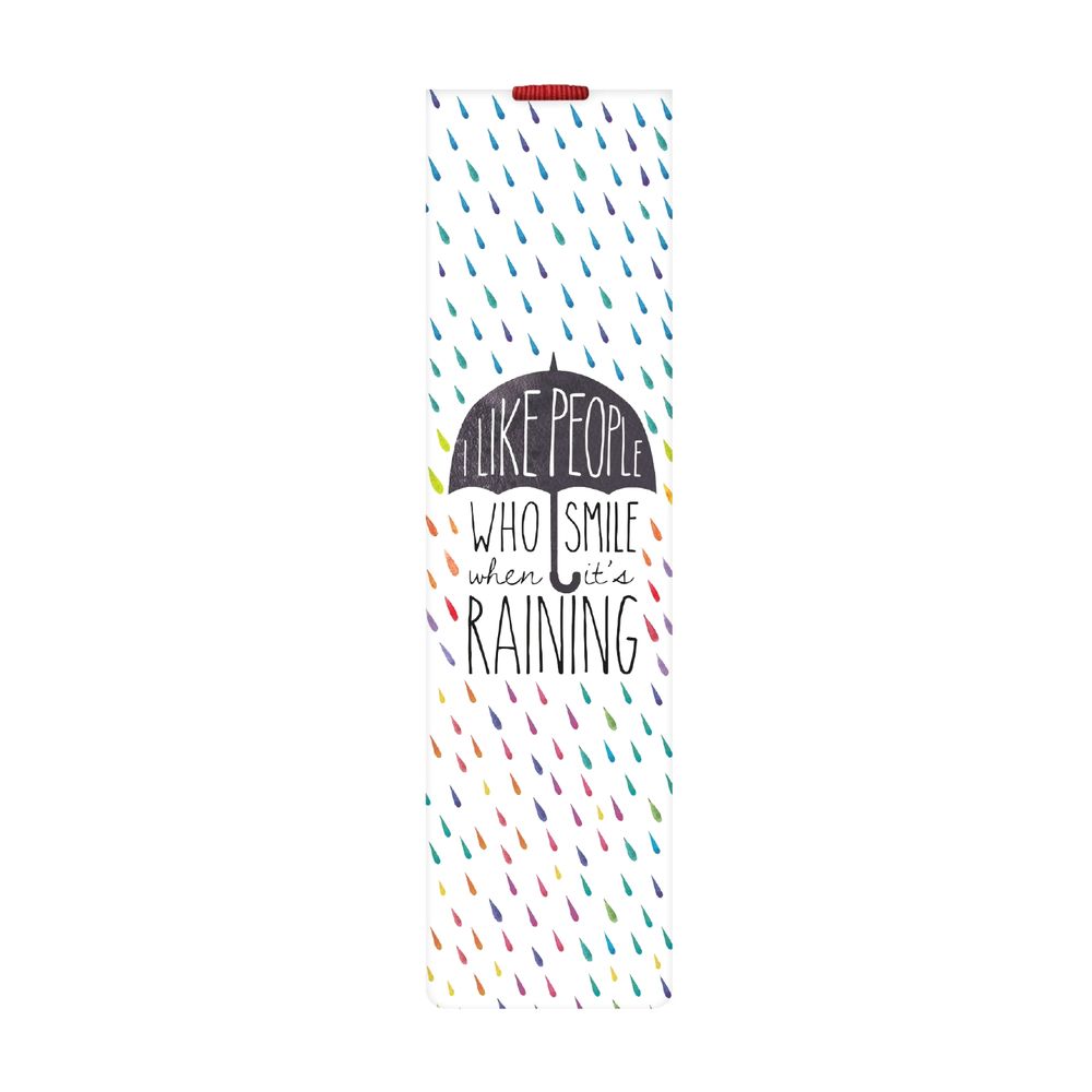 Legami Booklovers Collection Bookmark I Like People Who Smile When It's Raining