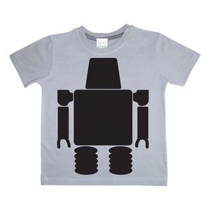 Little Mashers Robot Chalkboard Unisex T-Shirt Grey