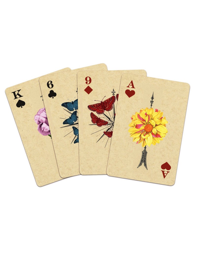 Galison Wendy Gold Full Bloom Playing Cards