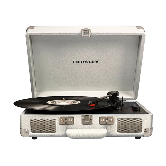 Crosley Cruiser Deluxe Portable Turntable with Built-in Speakers - White Sand