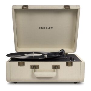 Crosley Portfolio Portable Bluetooth Turntable with Built-in Speakers - Crème