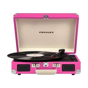 Crosley Cruiser Deluxe Portable Turntable with Built-in Speakers - Pink