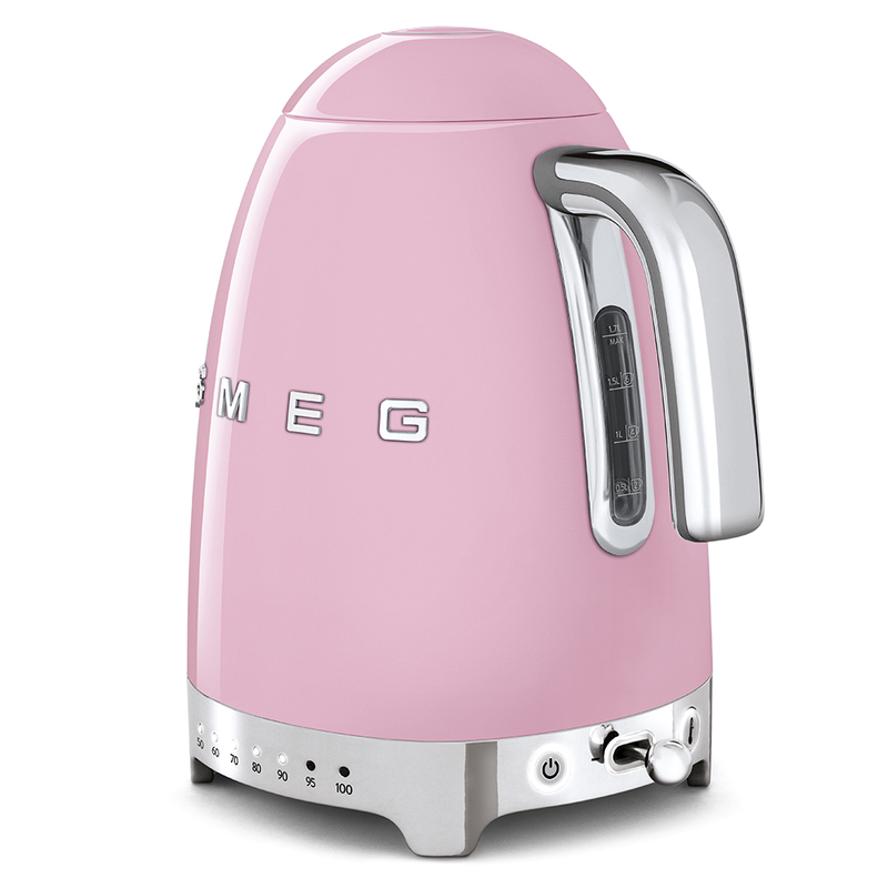 SMEG Variable Temperature Electric Kettle 1.7 Liters - Pink