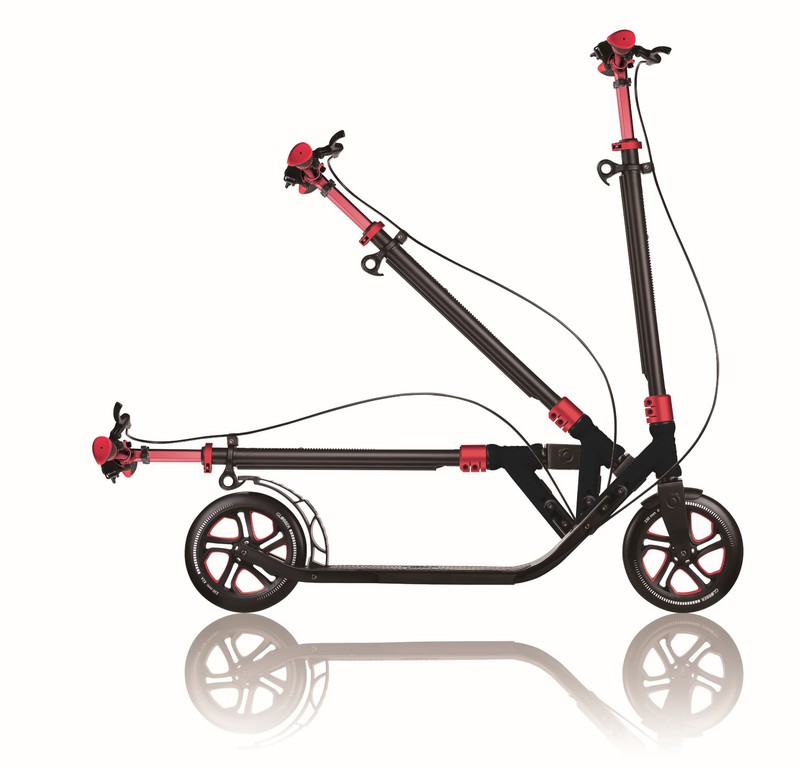 Globber One NL 230 Ultimate Titanium/Ruby Red Foldable Scooter