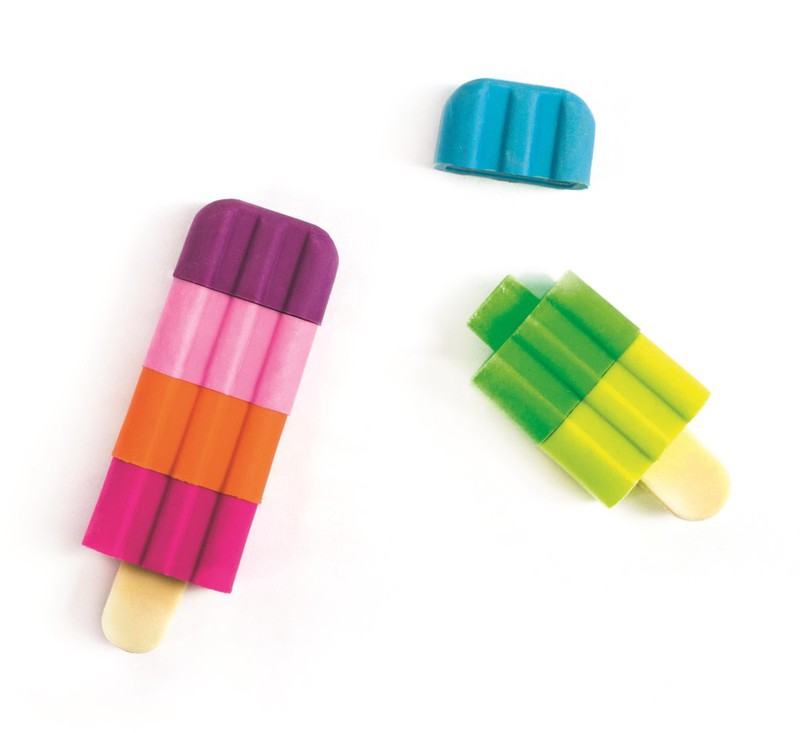 Ooly Icy Pops Scented Puzzle Erasers (Set of 4)