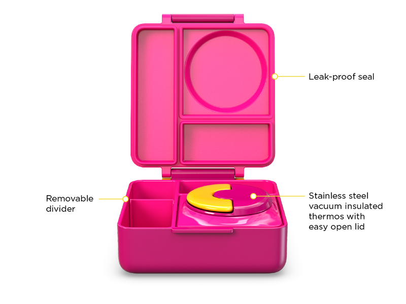 Omiebox Kids Lunchbox Pink Berry