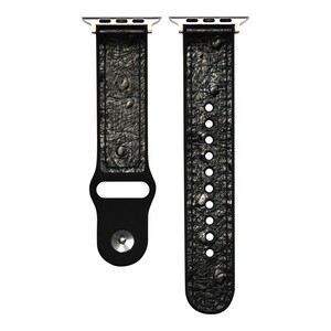 Devia Ostrich Grain Apple Watch Band 38/40mm Black