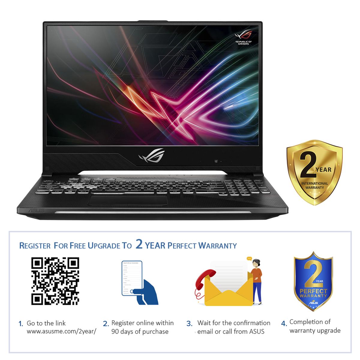 ASUS ROG Gl504GM-ES215T Gaming Laptop i7-8750H/16GB RAM/1TB + 256 SSD/6GB GFX/15.6 FHD/Win10/Hero Black