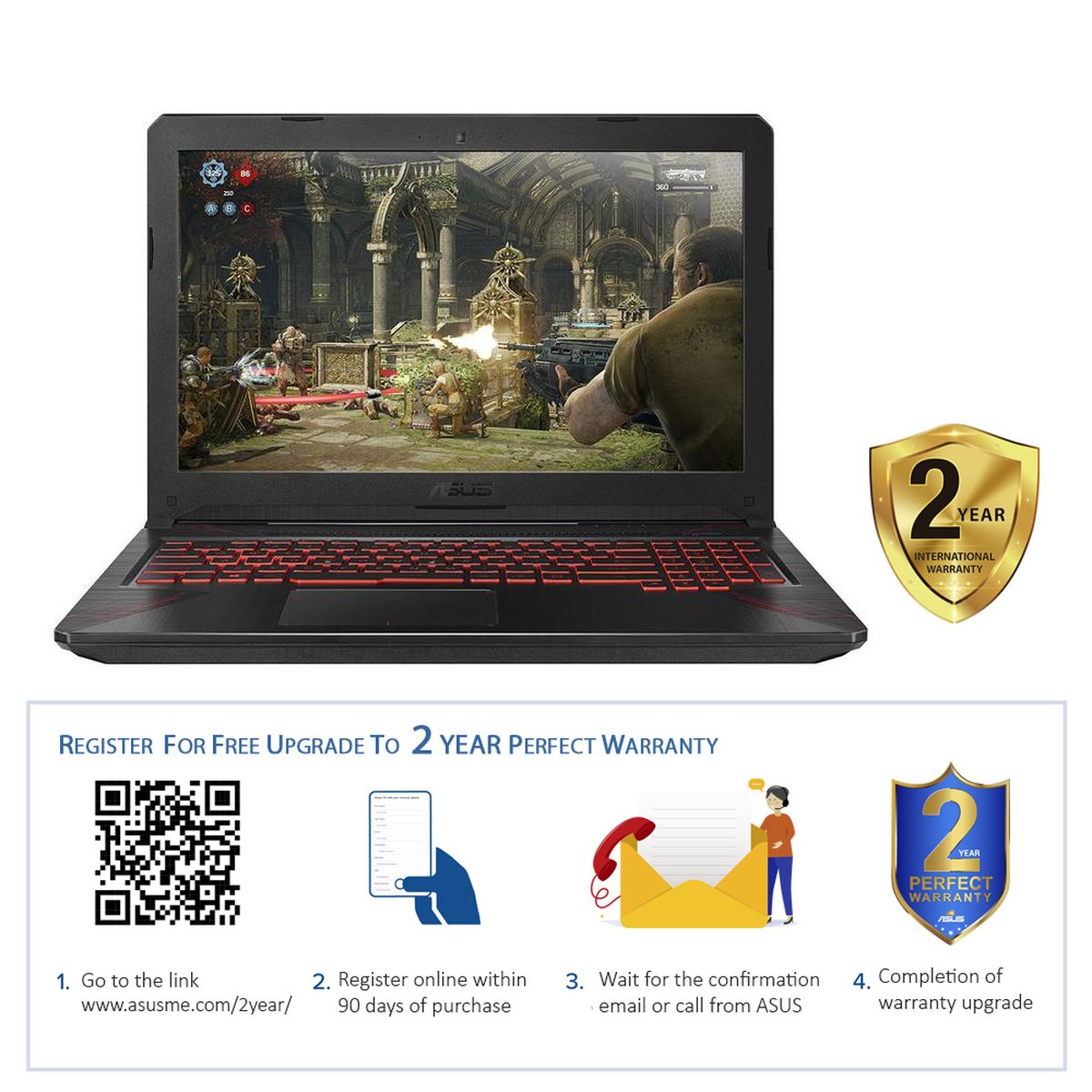 ASUS TUF FX504GM-EN006T Gaming Laptop 2.2GHz 8th gen Intel Core i7 i7-8750H 15.6 inch Black Metal