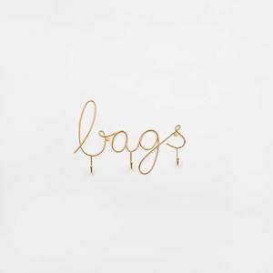 Bombay Duck Bags Word Hooks Gold Wall Decor