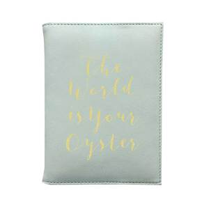 Bombay Duck The World Is Your Oyster Duck Egg Blue Passport Cover