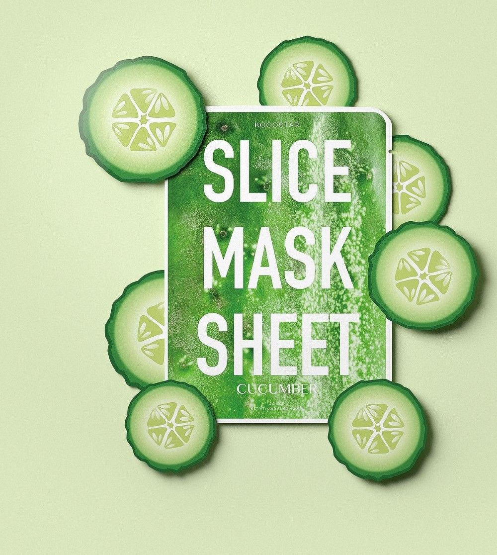 Kocostar Slice Mask Sheets Cucumber (Pack of 12)