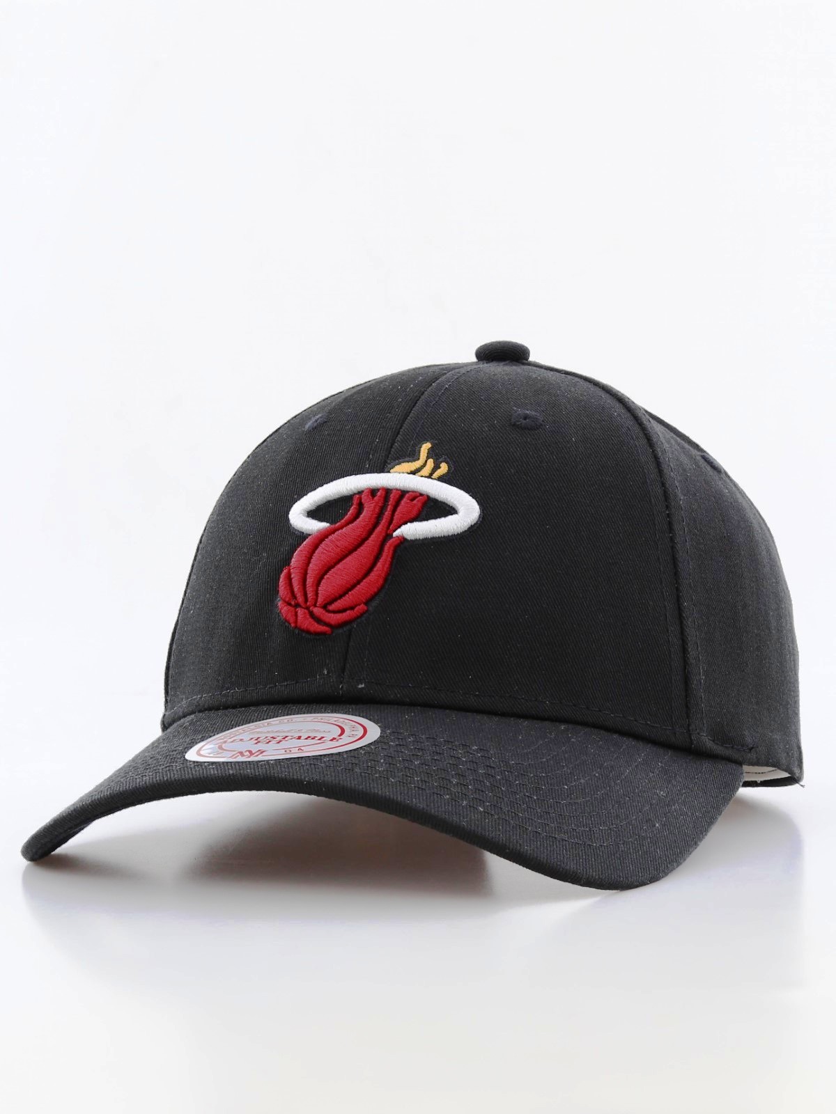 Mitchell & Ness Miami Heat Team Logo Low Pro Snapback Men's Cap Black