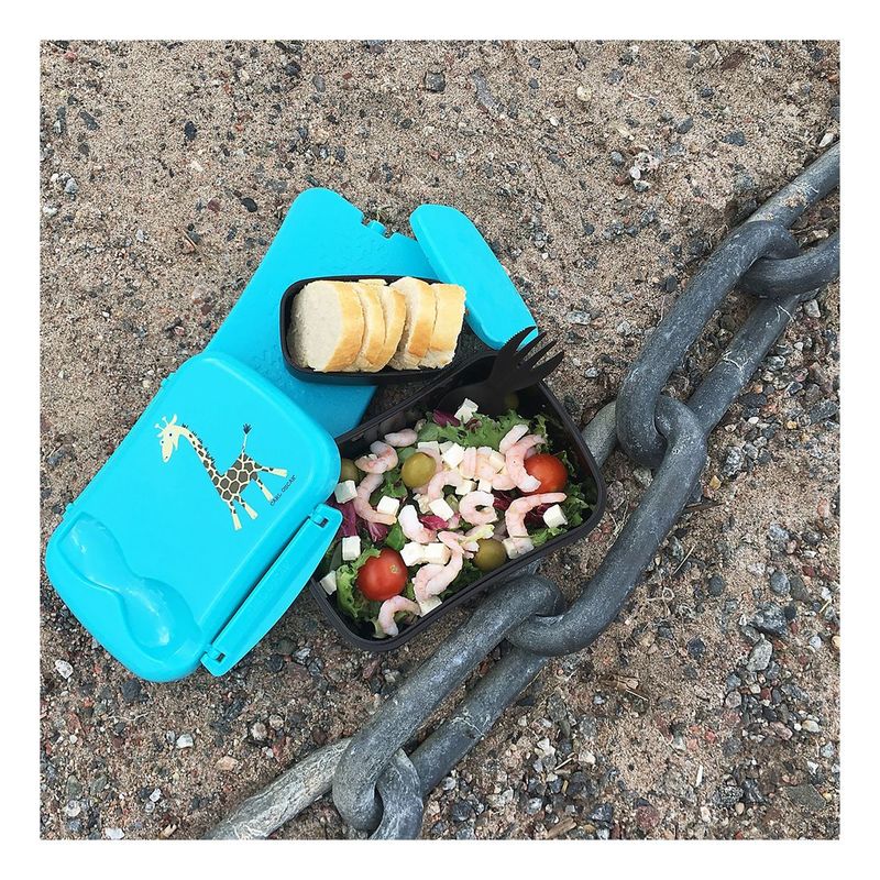 Carl Oscar Giraffe/Turquoise Lunch Box 0.6L
