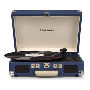 Crosley Cruiser Deluxe Portable Turntable with Built-in Speakers - Blue