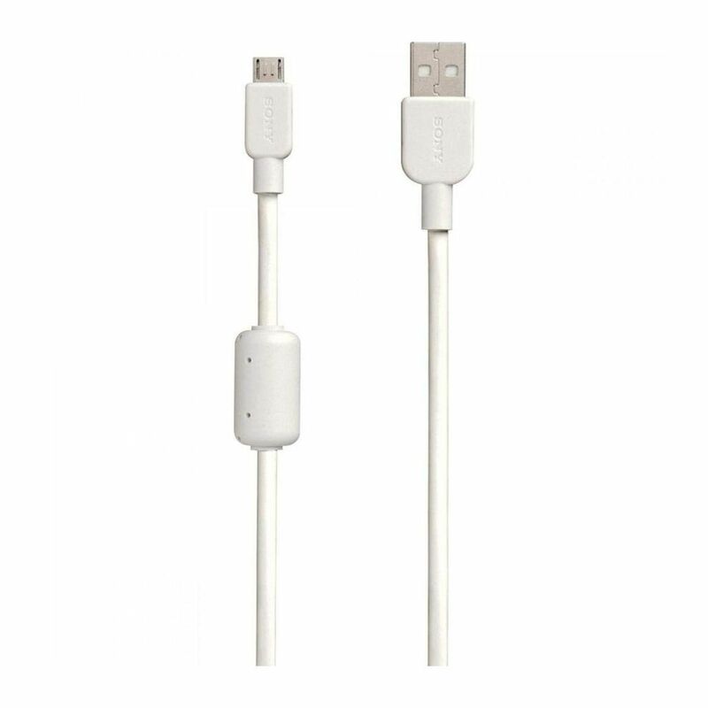 Sony USB-A To Micro USB Cable with USB-C Adapter 150cm White