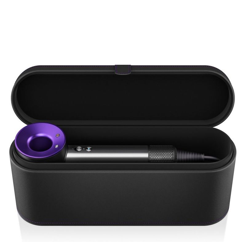 Dyson Supersonic Hair Dryer with Black Leather Presentation Case (Black/Purple)
