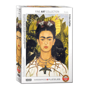 Eurographics Self Portrait with Thorn Necklace & Hummingbird by Frida Kahlo Jigsaw Puzzle (1000 Piece)
