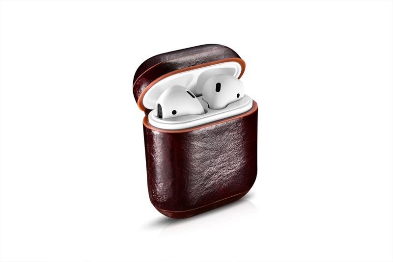More.Plus Oil Wax Leather Case Coffee for AirPods