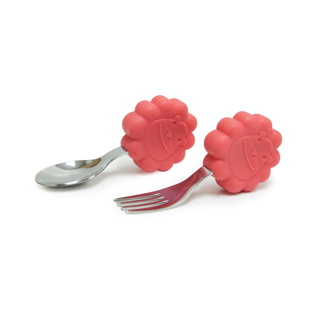 Marcus & Marcus Palm Grasp Marcus The Lion Red Spoon & Fork Set