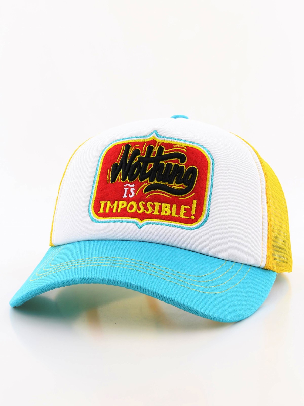 My Town Nothing is Impossible Turquoise/White Trucker Cap