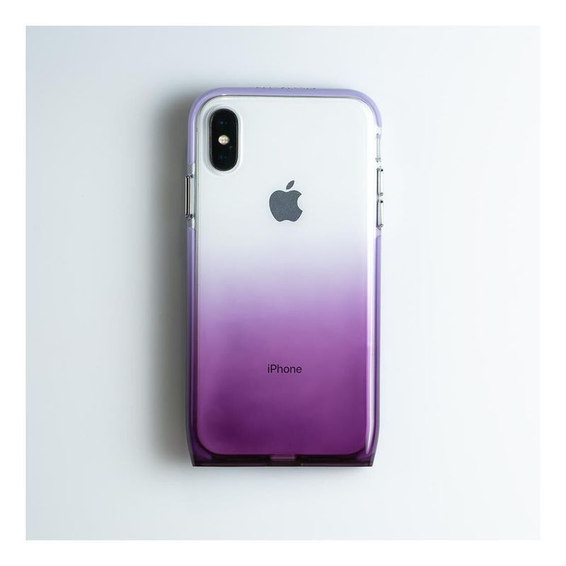 BodyGuardz Harmony Amethyst Case Clear/Purple for iPhone XS Max