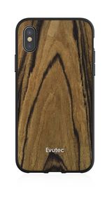 Evutec Aer Rosewood with Afix Case Burmese Rosewood for iPhone XS