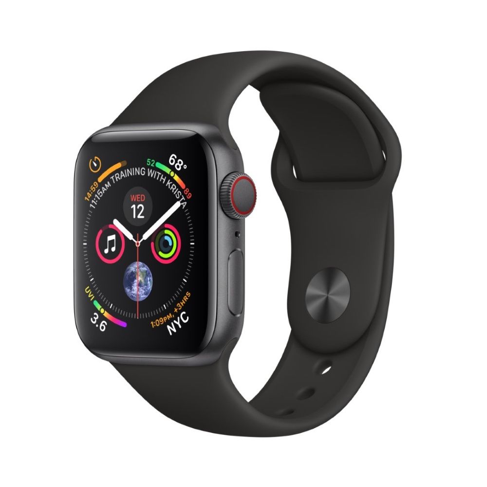 Apple Watch Series 4 GPS +Cellular 40mm Space Grey Aluminium Case with Black Sport Band