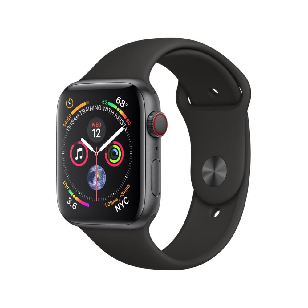 Apple Watch Series 4 GPS +Cellular 44mm Space Grey Aluminium Case with Black Sport Band