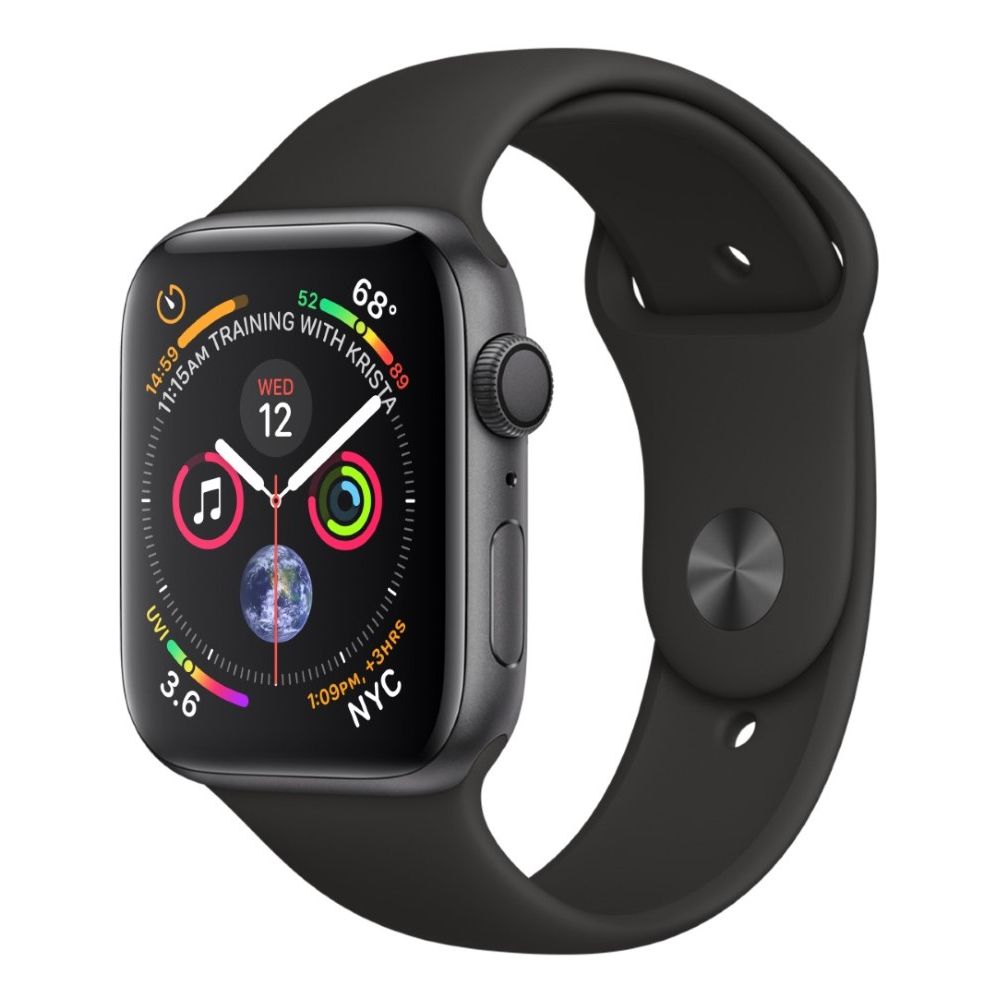Apple Watch Series 4 GPS 44mm Space Grey Aluminium Case with Black Sport Band