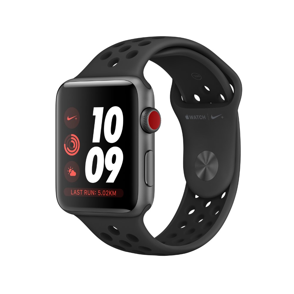 Apple Watch Nike+ Series 3 GPS + Cellular 42mm Space Grey Aluminium Case with Anthracite/Black Nike Sport Band