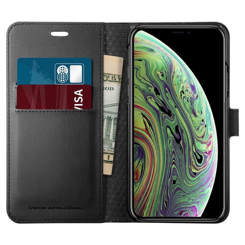 Spigen Wallet S Black Case for iPhone XS