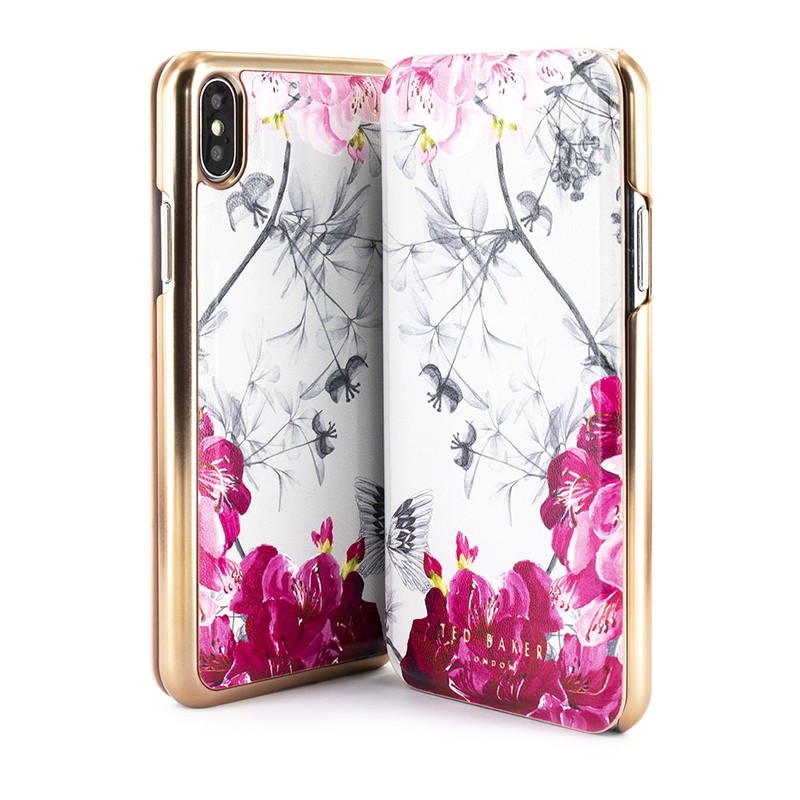 Ted Baker Babylon Nickel Mirror Folio Case for iPhone XS Max
