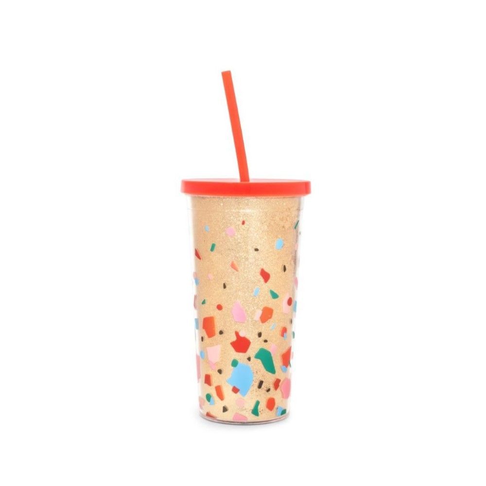 Ban.do Sip Sip Tumbler with Straw Deluxe Confetti 590ml