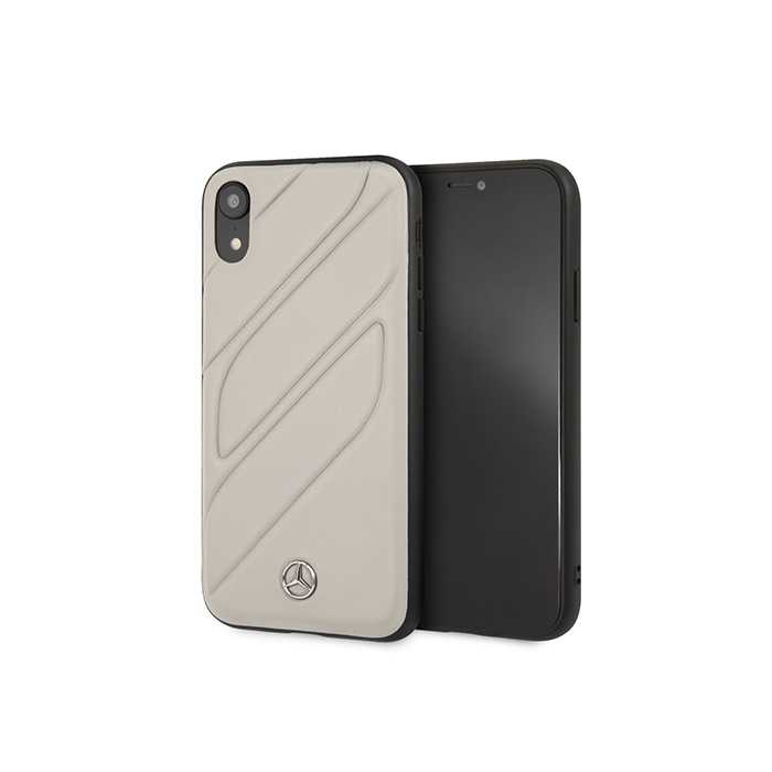 Mercedes-Benz Leather Case Grey for iPhone XR