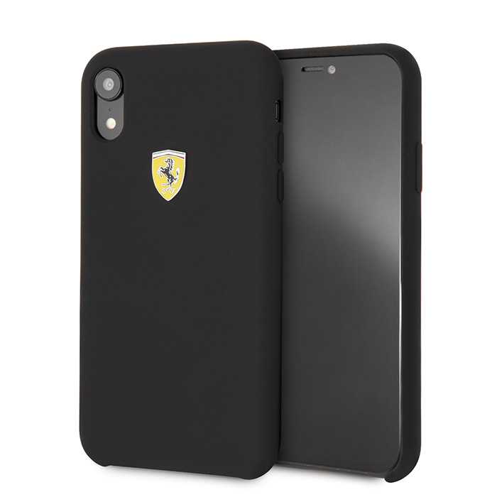 Ferrari SF Silicon Case Black for iPhone XR