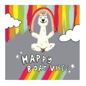 The Happy News Llama B-Day Vibes Greeting Card (160 x 156mm)