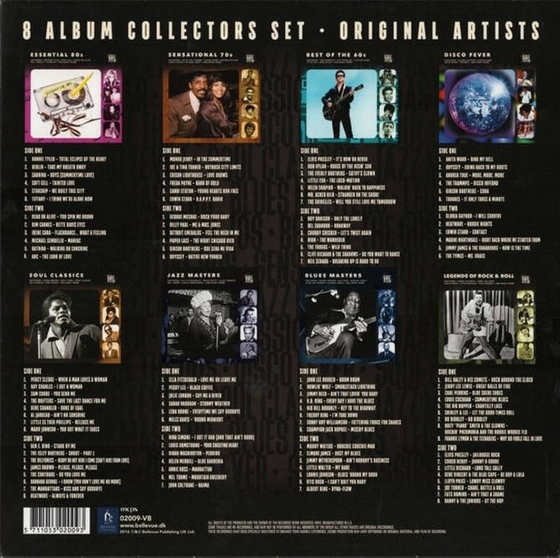 The Bellevue Vinyl Collection Record Player Black (Includes 8 Vinyl Albums)