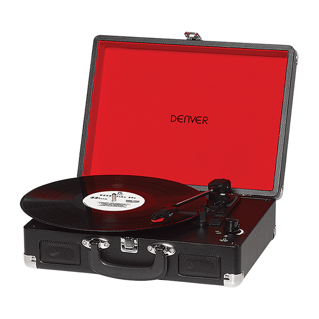 The Bellevue Complete Vinyl Collection Record Player Black (Includes 20 Vinyl Albums)