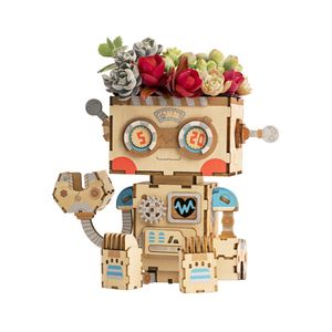 Robotime Rolife Pot Robot Flower Pot DIY Kit