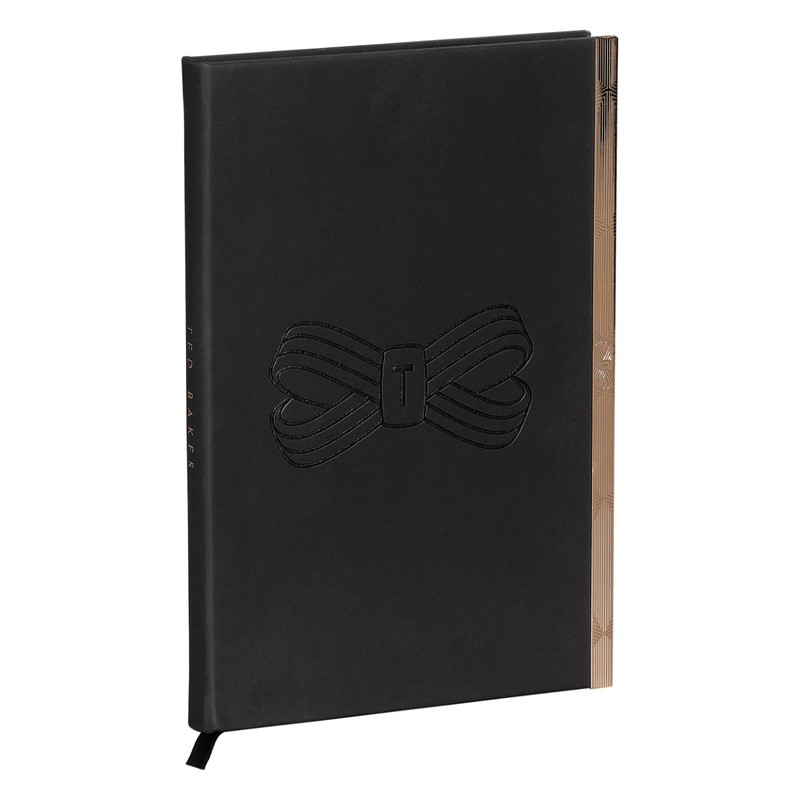 Ted Baker A5 Soft Touch Notebook Black Bow