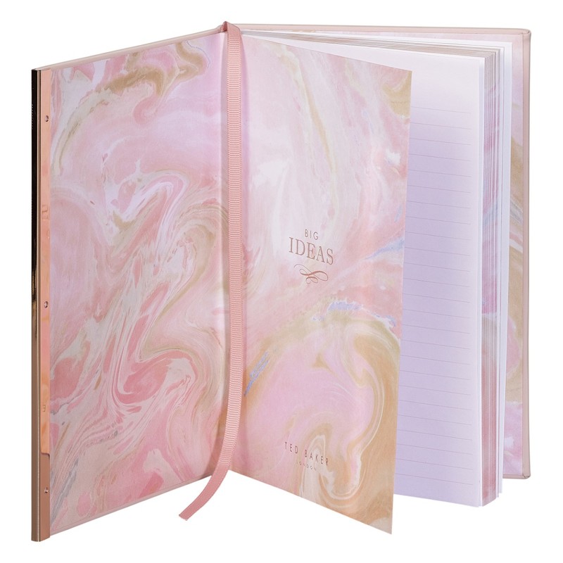 Ted Baker A5 Soft Touch Notebook Pink Bow